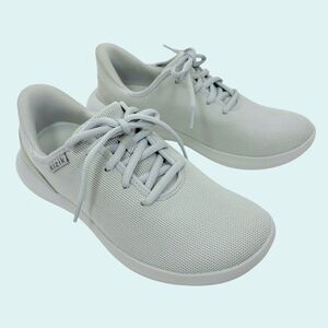 Kizik Madrid Eco Knit Shoes Womens 7 Mens 5.5 Wide Gray Hands Free Sneakers